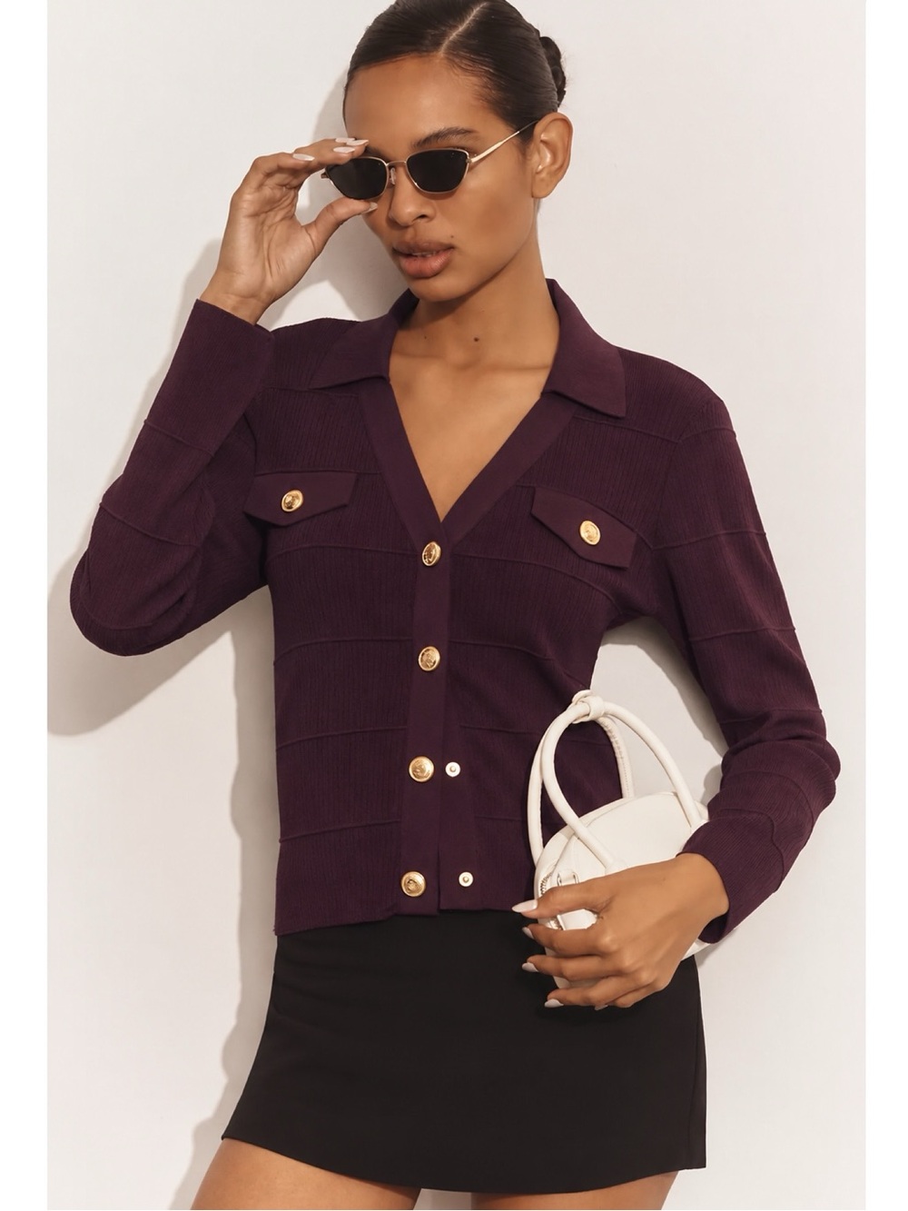 NWT Anthropologie Maeve Collared Button Cardigan
